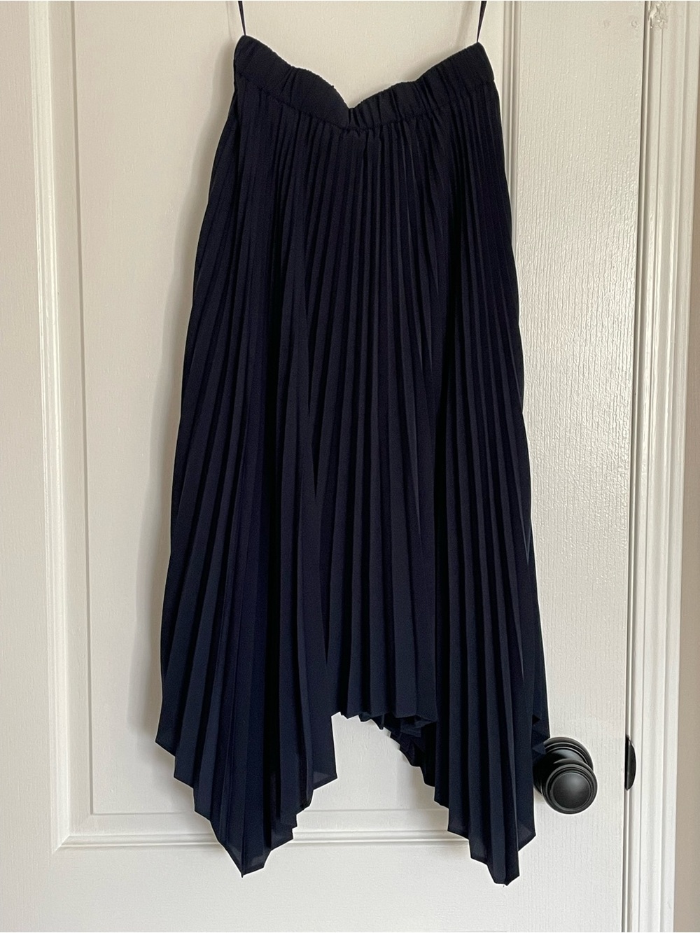 Uniqlo x JW Anderson Collab Navy Asymmetrical Pleated Skirt